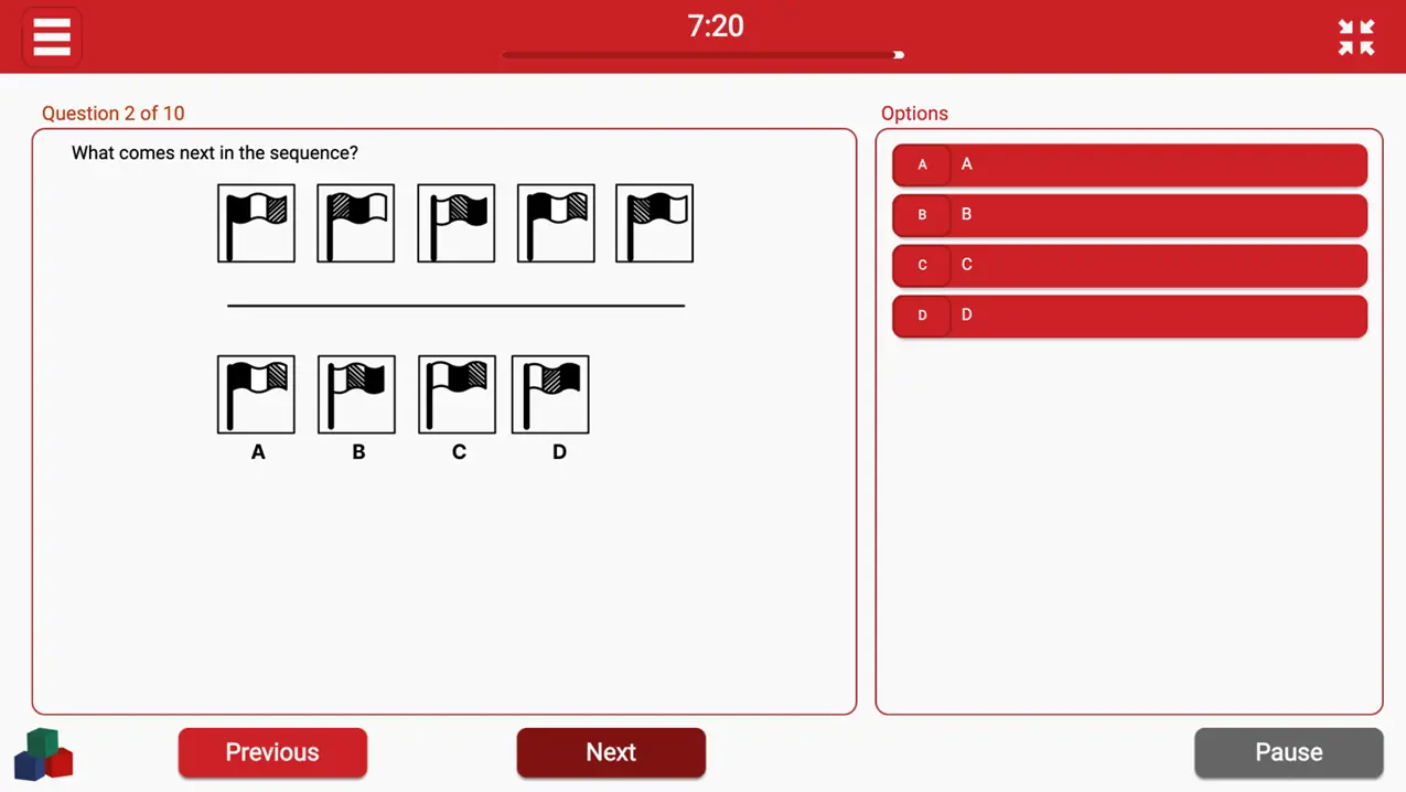 Bain Sova Inductive Logical Reasoning Figure Series Example