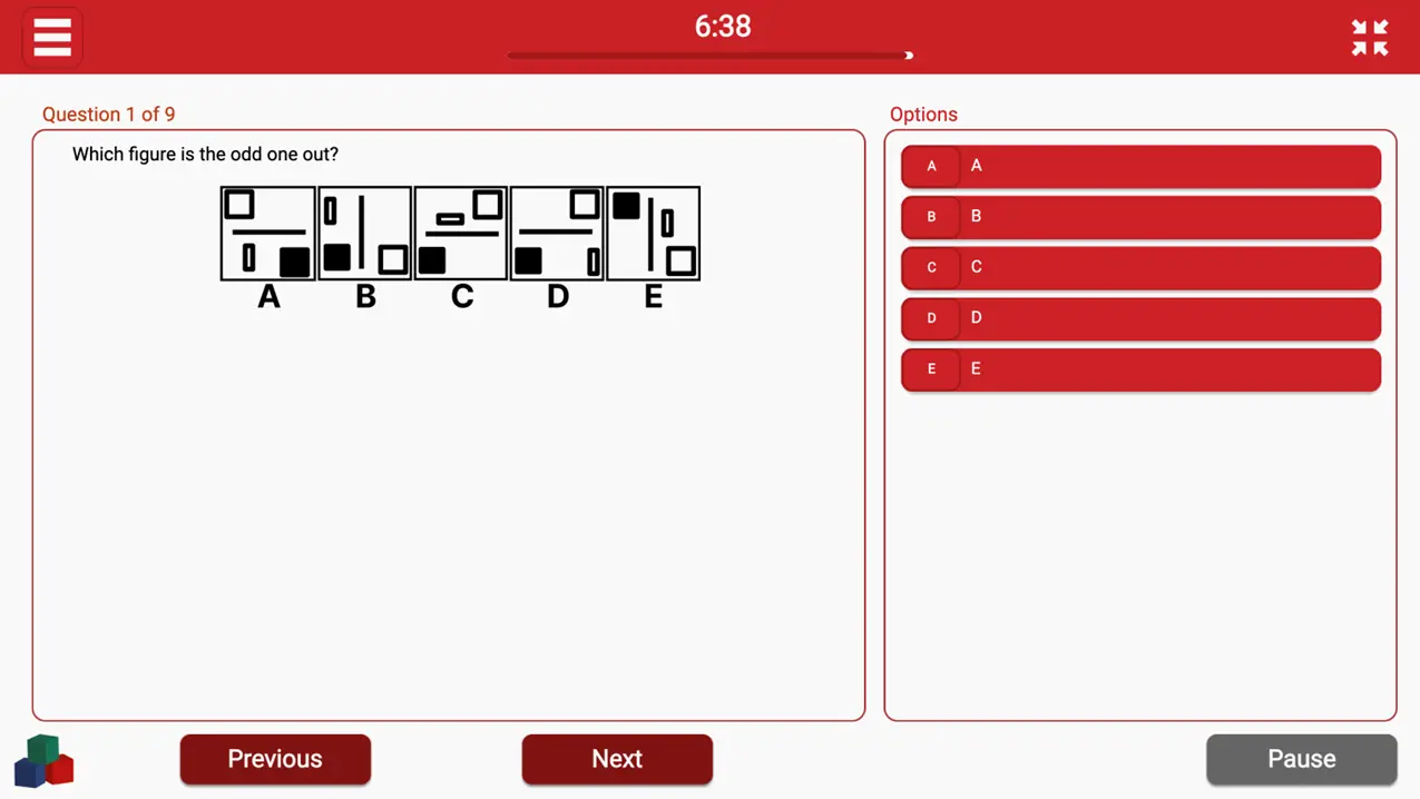 Bain Sova Inductive Logical Reasoning Odd One Out Example