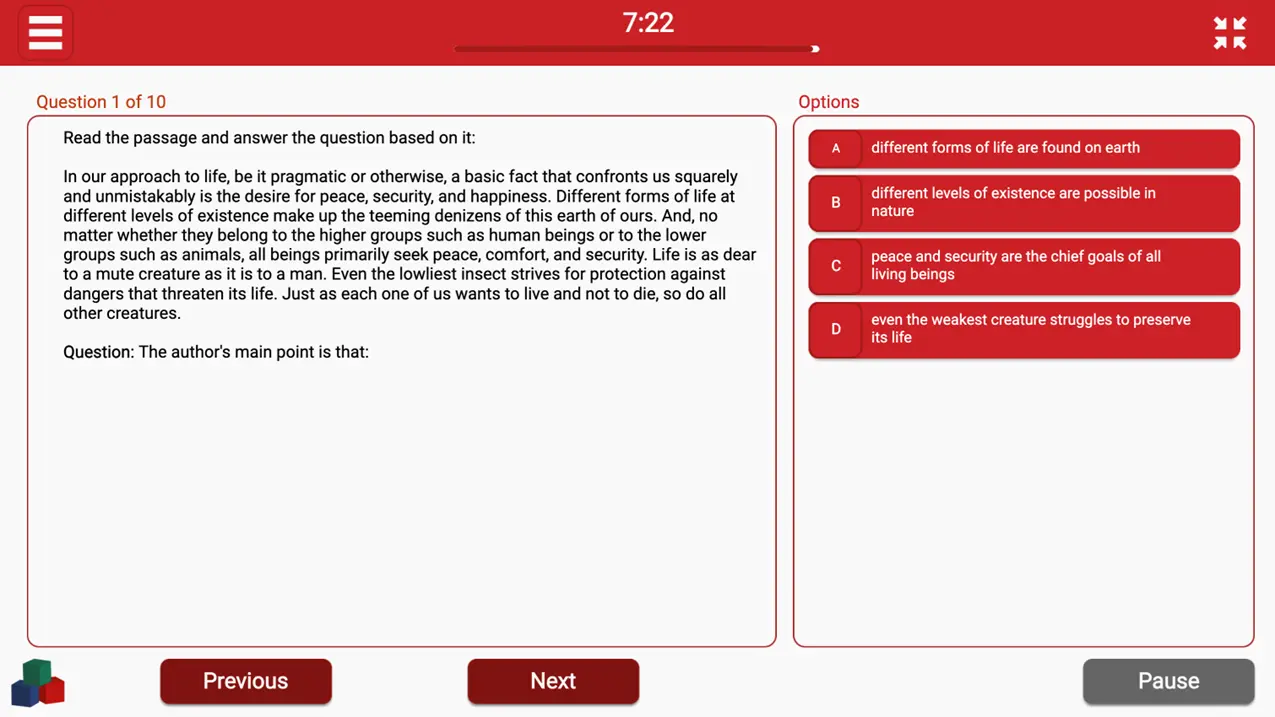 Bain Sova Verbal Reasoning Reading Comprehension Example