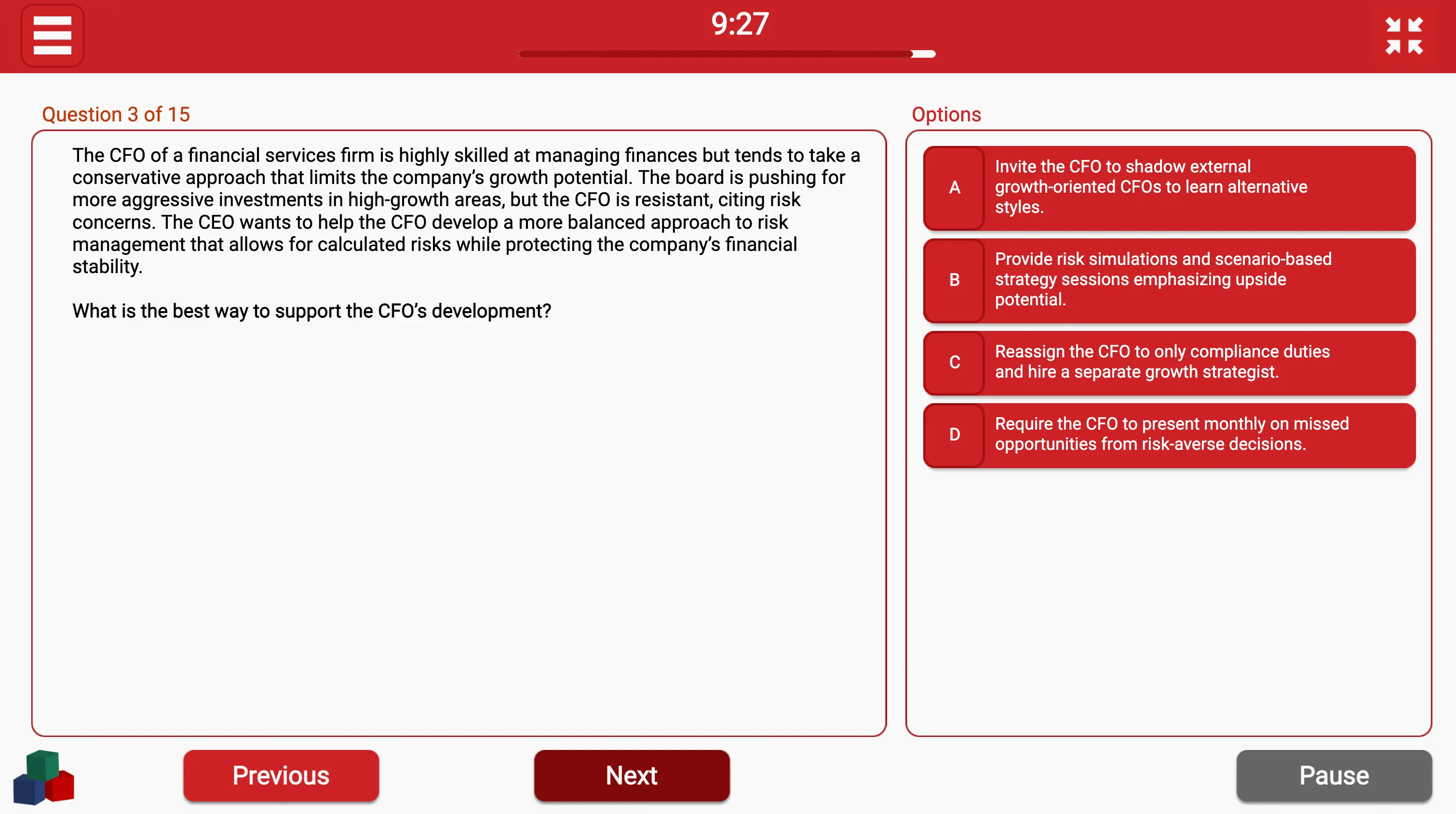 Bain TestGorilla Leadership and People Management - Coaching and Development Question