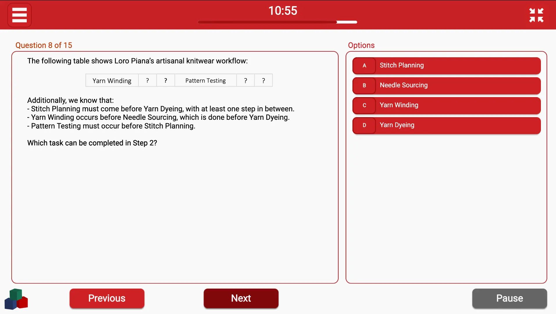 Bain TestGorilla Problem Solving - Arrangement Question