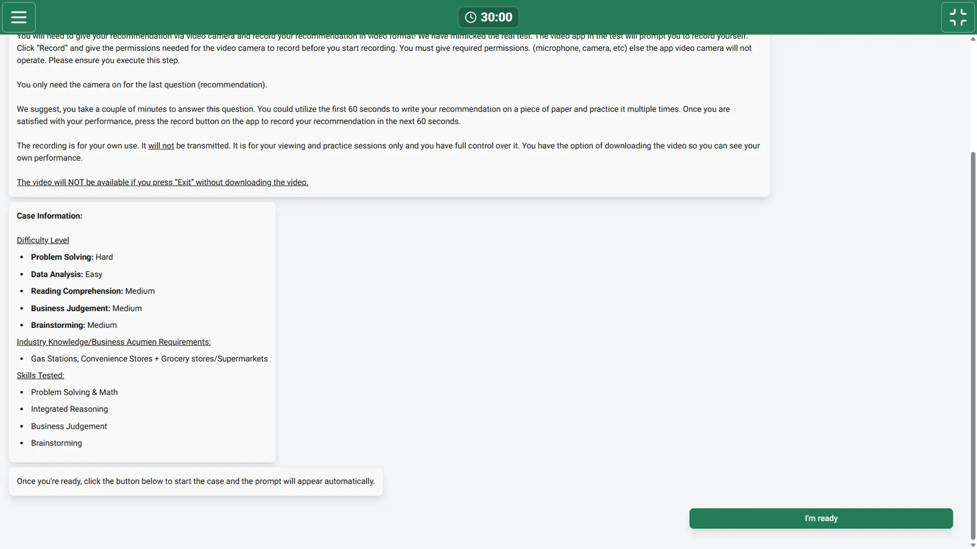 CaseBasix BCG Casey Chatbot Game Interface