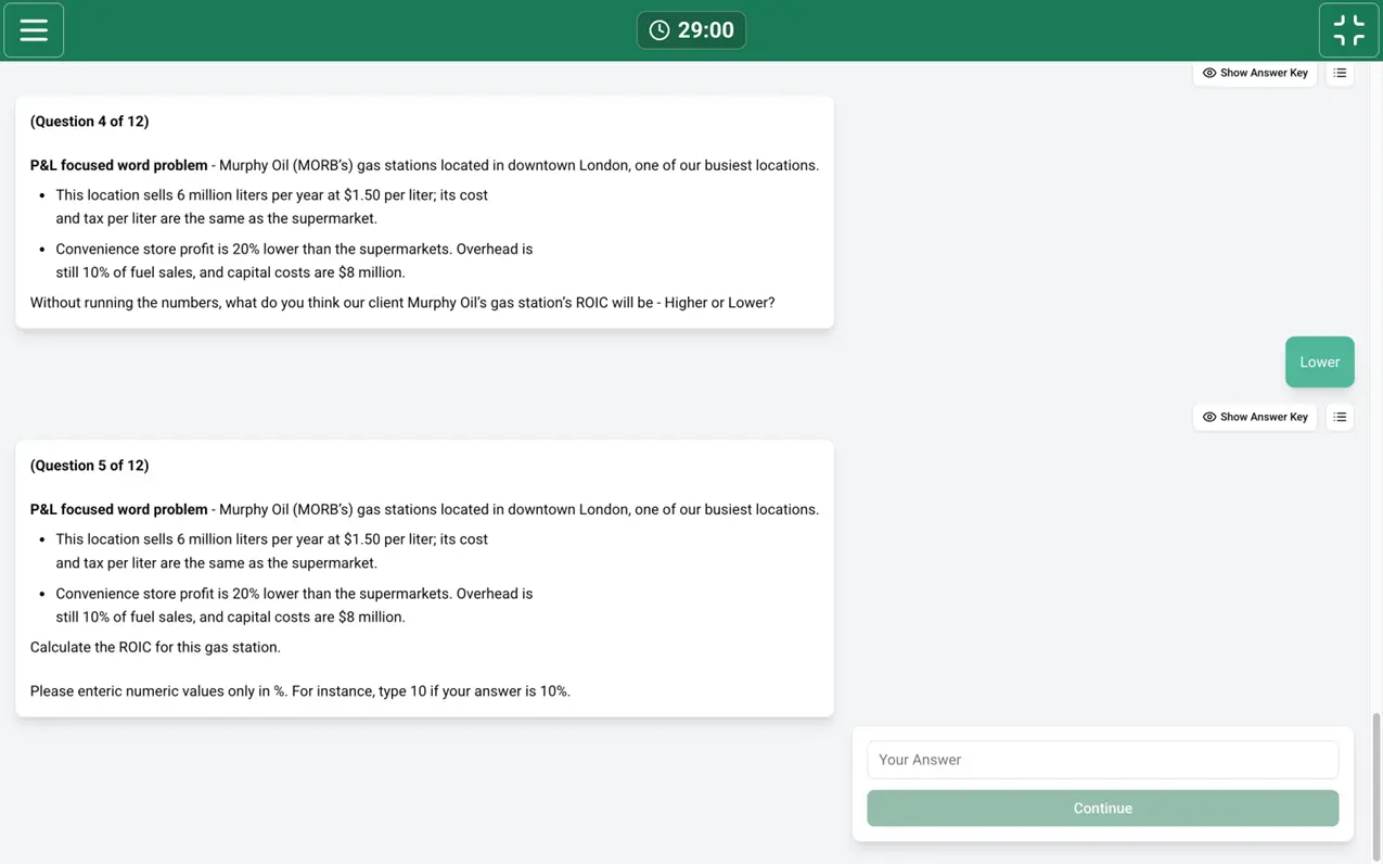 BCG Casey Chatbot Quantitative Question