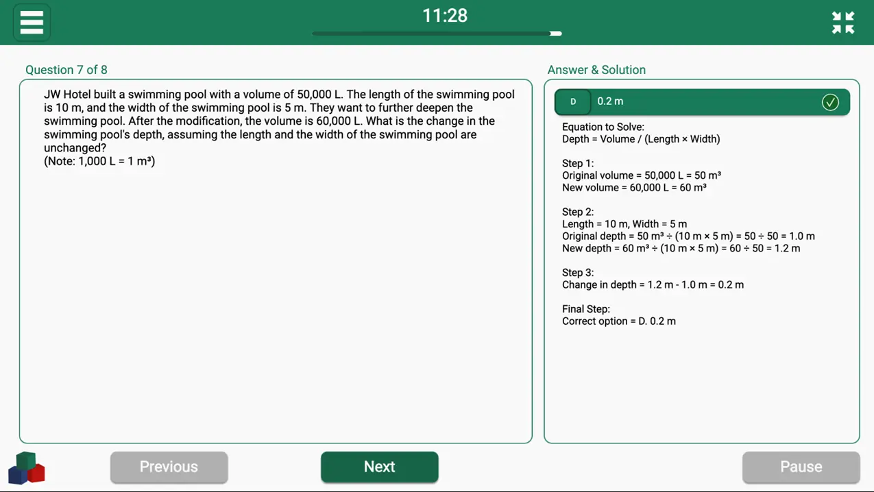 BCG CCA Math Word Problem Question