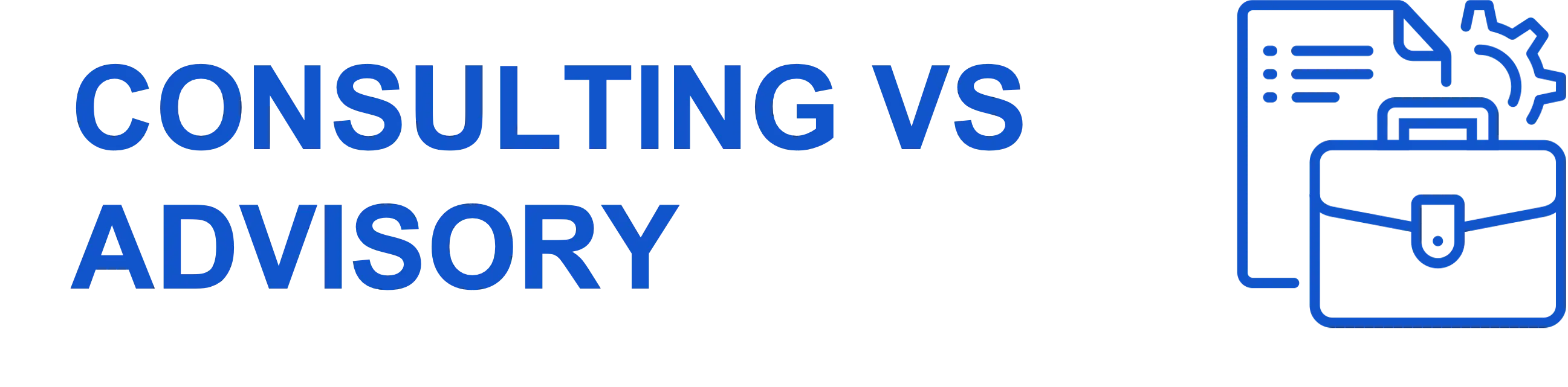 Consulting vs Advisory