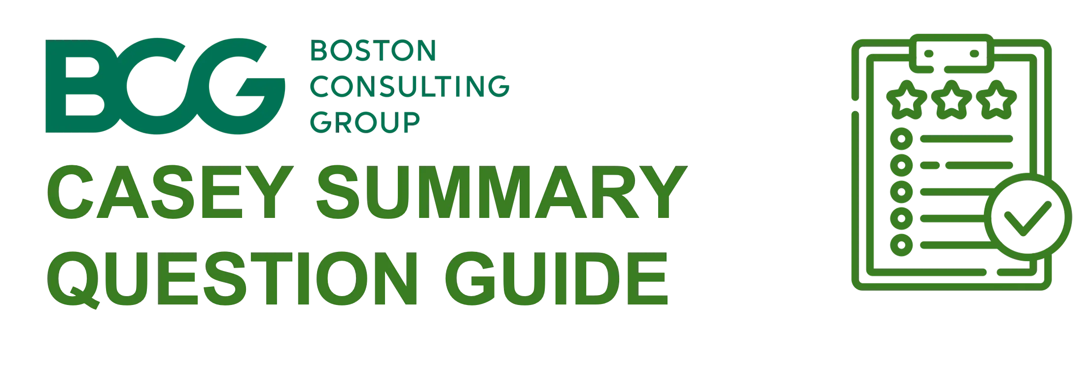 BCG Casey: Summary Question Deep-Dive