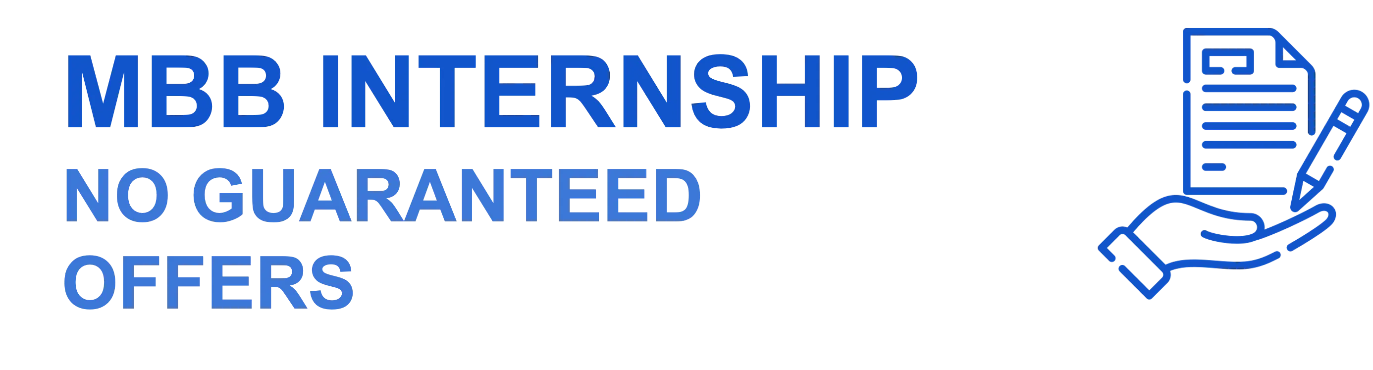 No Guaranteed Offers With MBB Internship